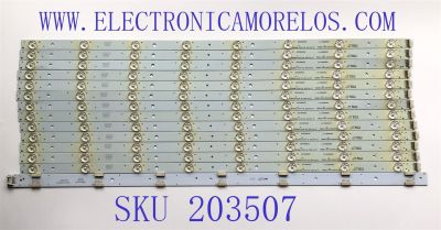 KIT DE LED'S PARA TV SHARP ((INCOMPLETO SOLO 13 PIEZAS)) / NUMERO DE PARTETF60D08-ZC14F-02 / 303TH600032 / L.14.13600005 / T600D3-HA10-D01 (VER.A2) / E356289 / D22275 / MODELOS LC-60LE452U / SE60GY24 / NOTA IMPORTANTE:KIT CONSTA DE 18 PIEZAS EN TOTAL